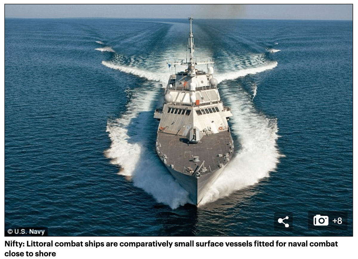 The photo is of a Freedom-class littoral combat ship for the United States Navy. 
