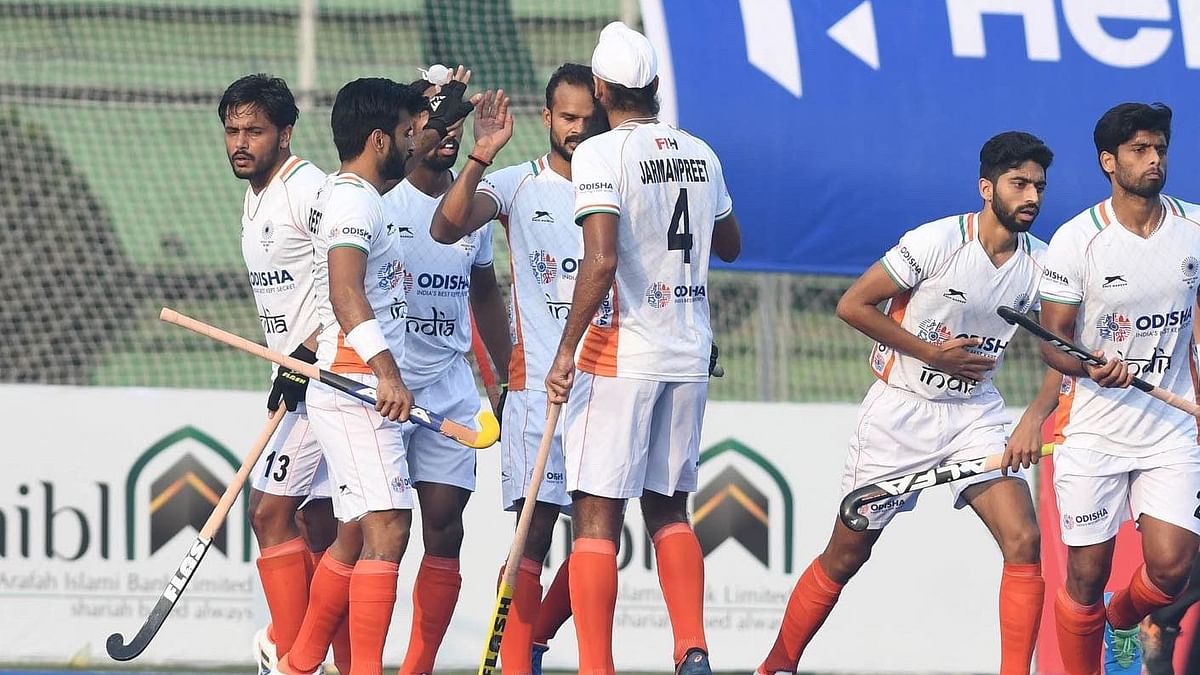 <div class="paragraphs"><p>India celebrate a goal in the Asian Champions Trophy.&nbsp;</p></div>