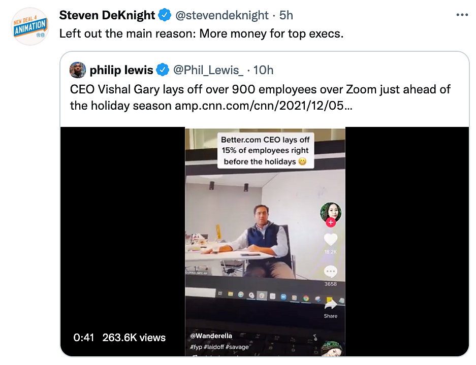 ‘This Is Evil’: Twitter Reacts as CEO Fires 900 Employees on Zoom Call
