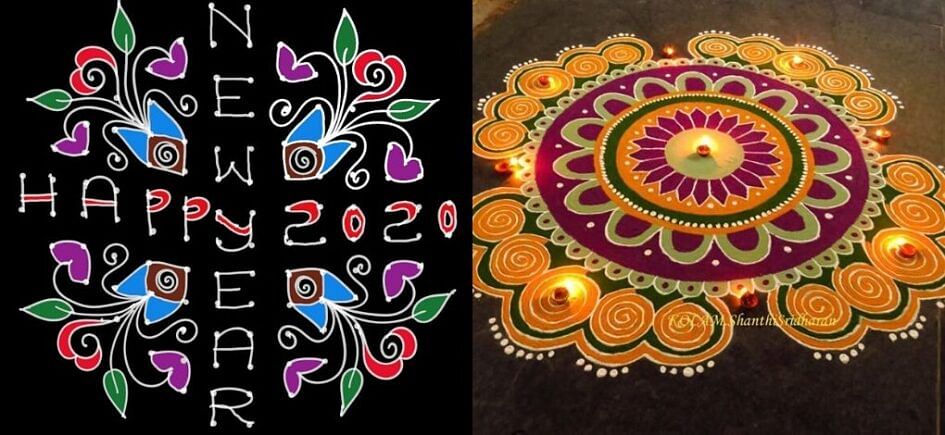 Celebrate this New Year's with rangoli. We've curated the best design suggestions for you.
