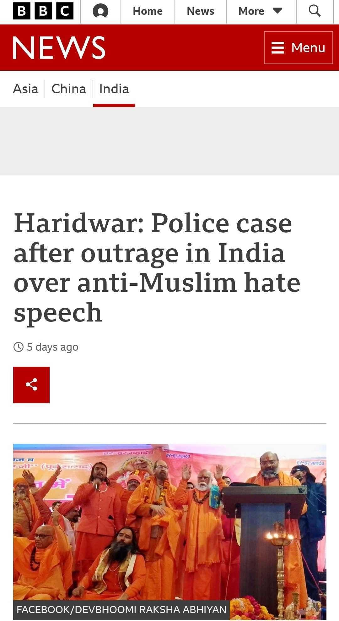 <div class="paragraphs"><p>"Videos of hate speech or violence against Muslims regularly go viral in India. Critics allege this is because of the support, both open and tacit, that the perpetrators receive from ruling party leaders," stated the BBC report.</p></div>