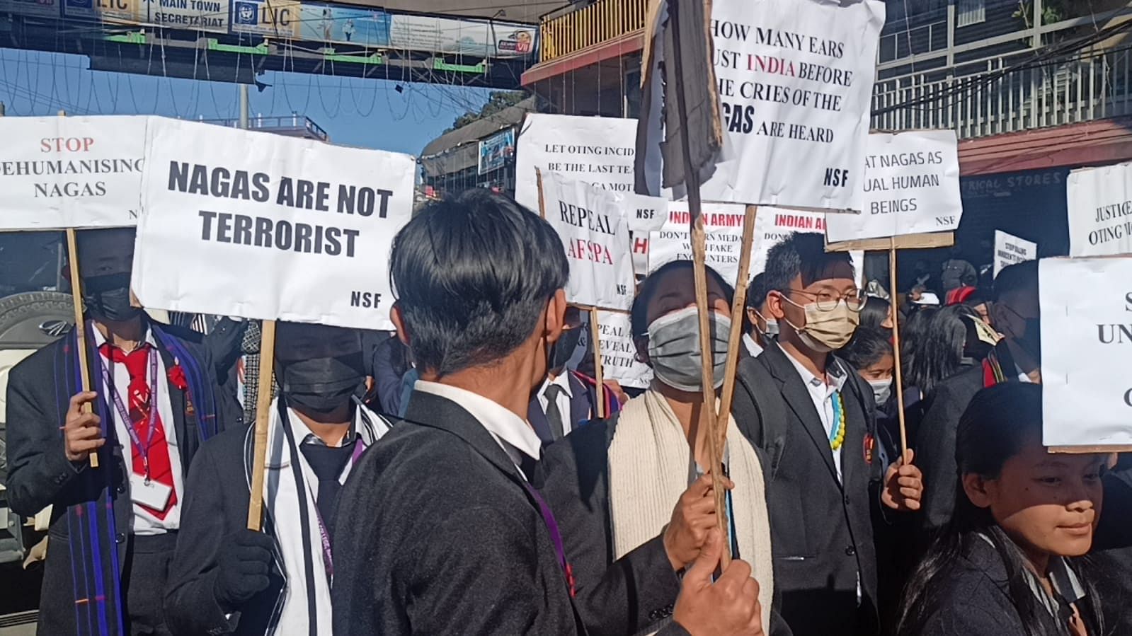 <div class="paragraphs"><p>Naga Students Federation staged a massive protest against the controversial civilian killings in Mon. &nbsp;</p></div>