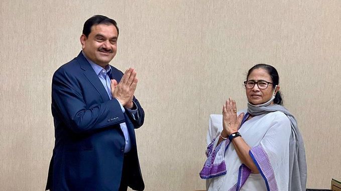 <div class="paragraphs"><p>West Bengal Chief Minister Mamata Banerjee on Thursday, 2 December, met Business tycoon Gautam Adani at the chief minister’s office in Kolkata. <br></p></div>