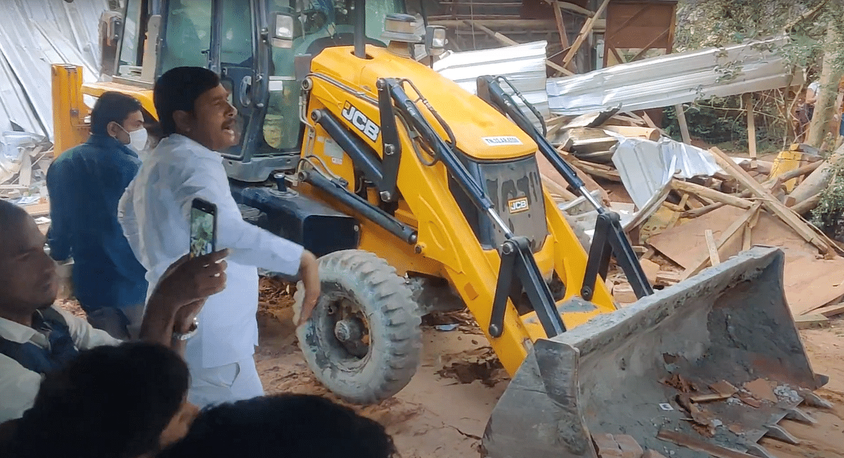 The Villupuram police said they had no role to play in the demolition drive by locals at Auroville, near Puducherry.