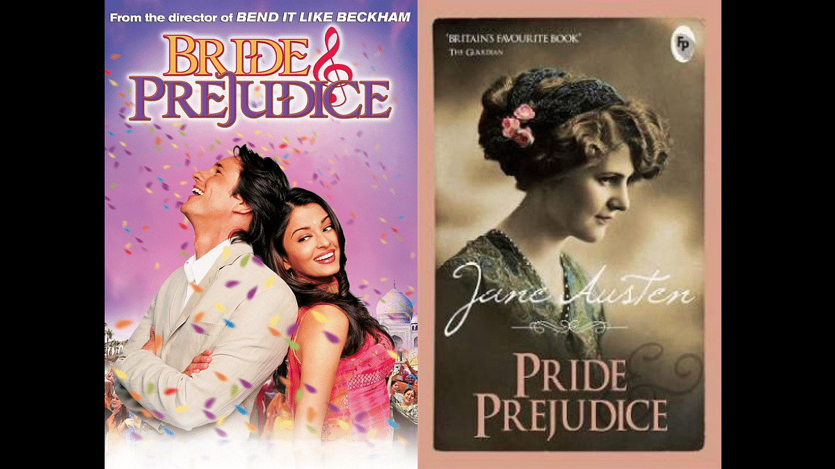 <div class="paragraphs"><p><em>Bride and Prejudice</em> adapted from Austen's 'Pride and Prejudice'.</p></div>