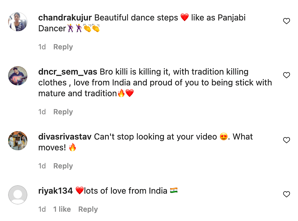 Kili Paul was seen dancing to Harrdy Sandhu's 'Bijlee Bijlee' in his latest video.