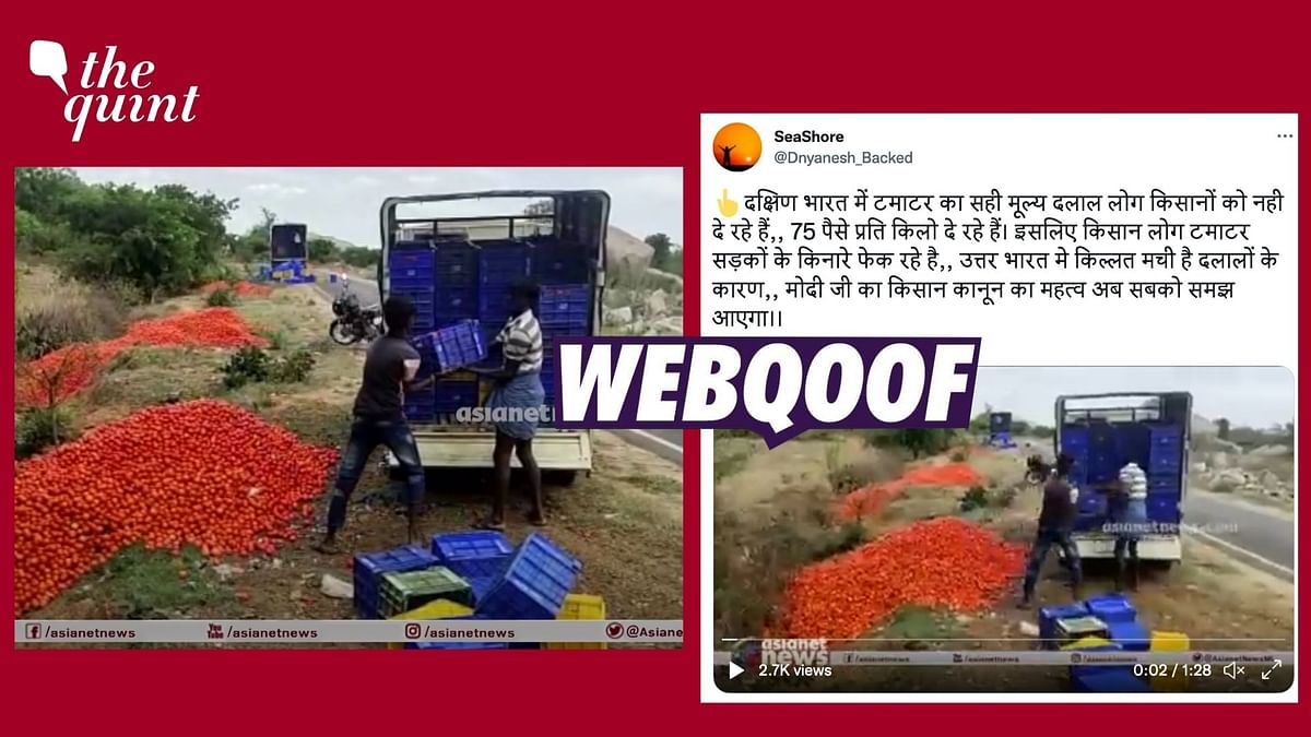 <div class="paragraphs"><p>A video of tomato growers dumping their produce in Karnataka dating back to May is being falsely linked to farm laws being repealed.</p></div>