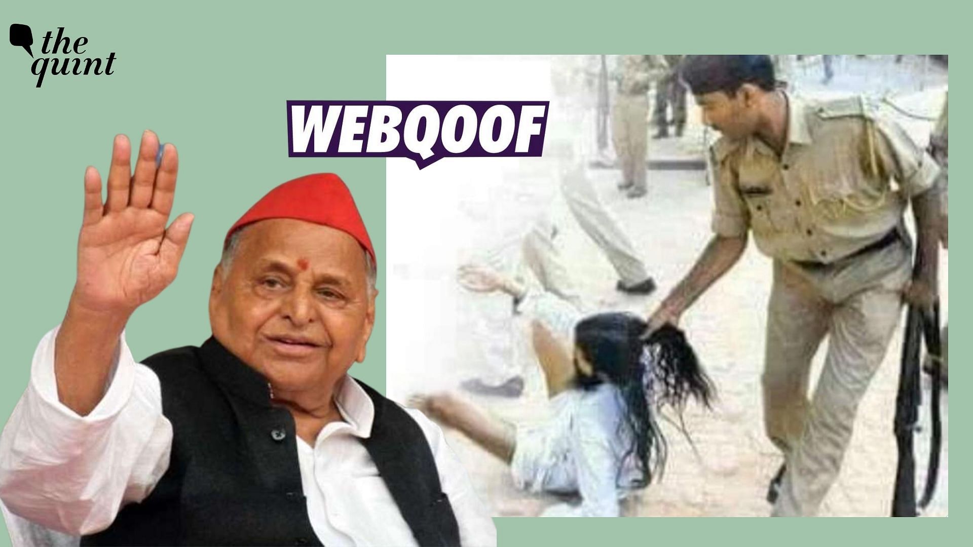 <div class="paragraphs"><p>A viral image is being shared with a&nbsp;claim that it shows how 'saints' were mistreated by the Samajwadi Party (SP) in Uttar Pradesh.</p></div>