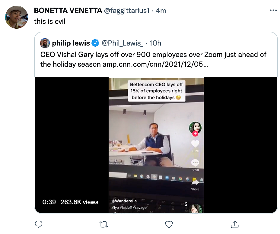 ‘This Is Evil’: Twitter Reacts as CEO Fires 900 Employees on Zoom Call