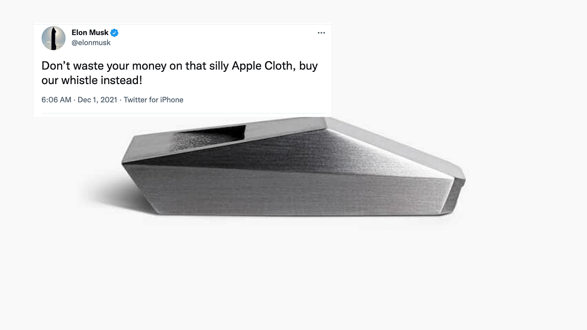 Elon Musk Just Launched a Cyberwhistle to Mock Apple’s ‘Polishing Cloth’