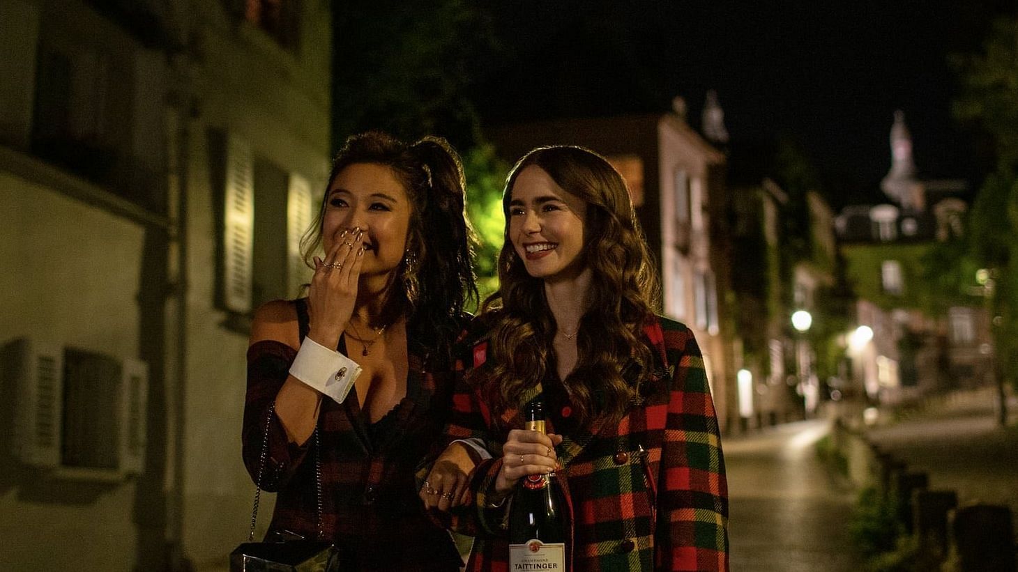 <div class="paragraphs"><p>Ashley Park as Mindy and Lily Collins as Emily in a still from Netflix's&nbsp;<em>Emily in Paris.</em></p></div>