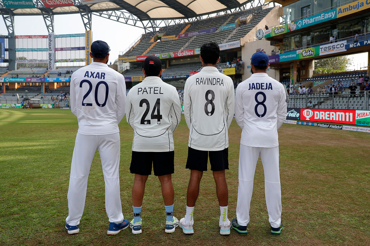 The Indian team gifted Ajaz Patel a signed jersey as a memento for his historic 10-wicket haul in the Mumbai Test.