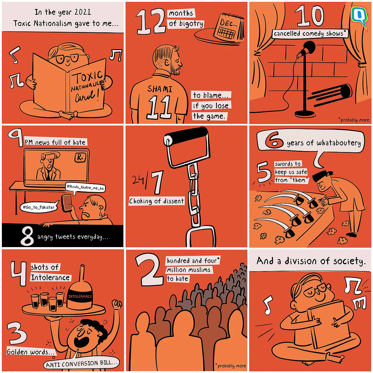 2021 in Cartoons, Toxic Nationalism Edition: A Recap of 12 Months of Bigotry