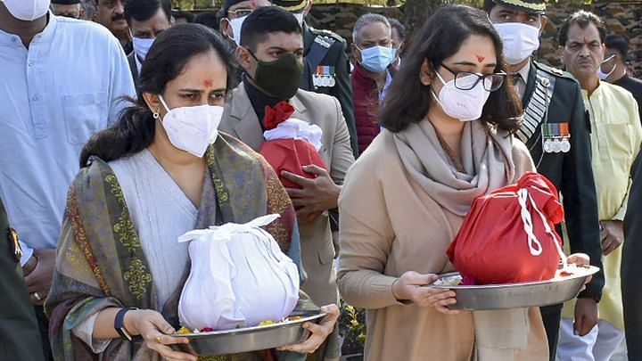 Day After Cremation, CDS Rawat & Wife's Ashes Immersed in Haridwar by Daughters