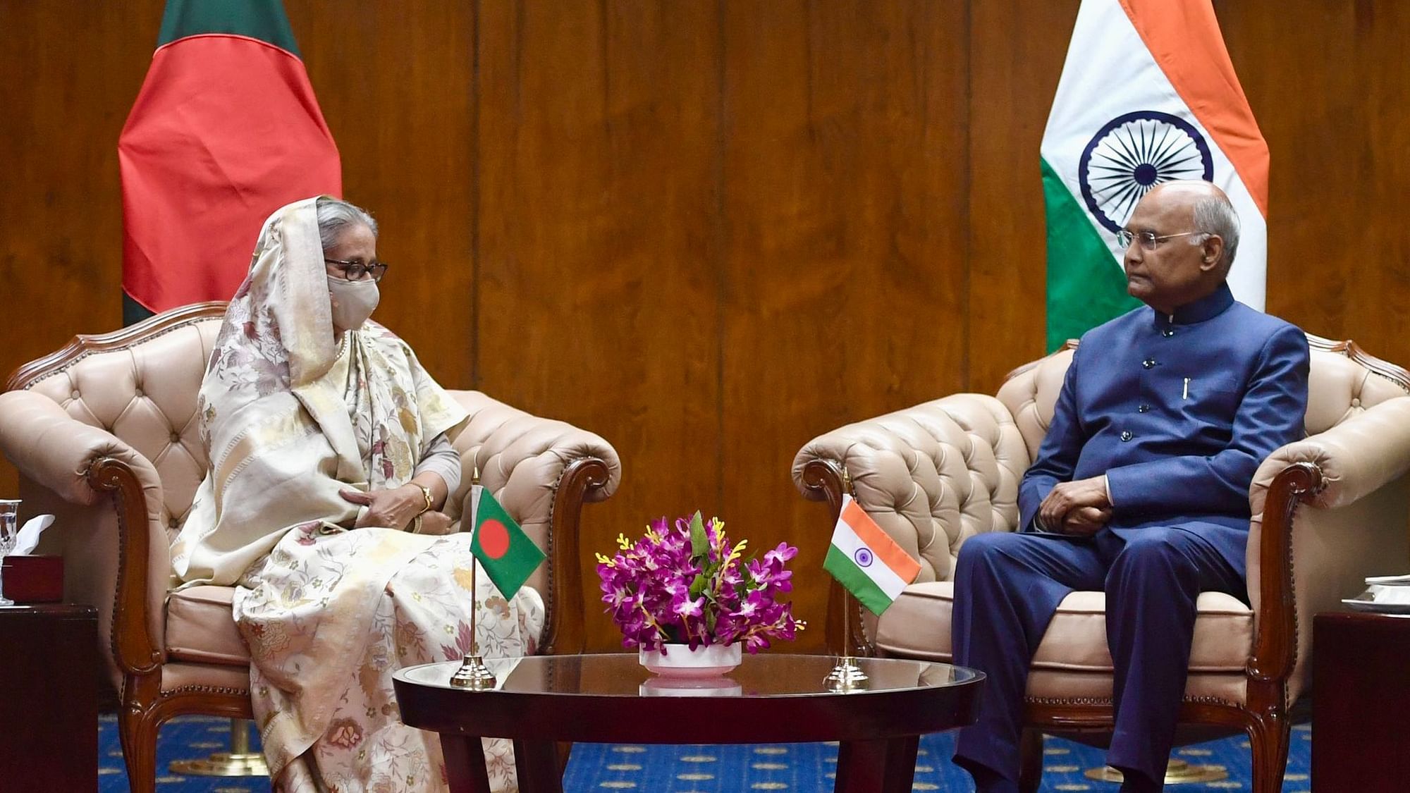 <div class="paragraphs"><p>President Ram Nath Kovind held talks with Bangladesh Prime Minister Sheikh Hasina in Dhaka on Wednesday, 15 December.</p></div>