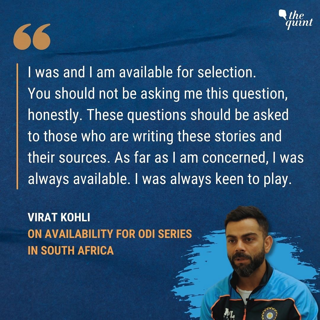 Virat Kohli spoke at length about captaincy and his relationship with Rohit Sharma among other things.