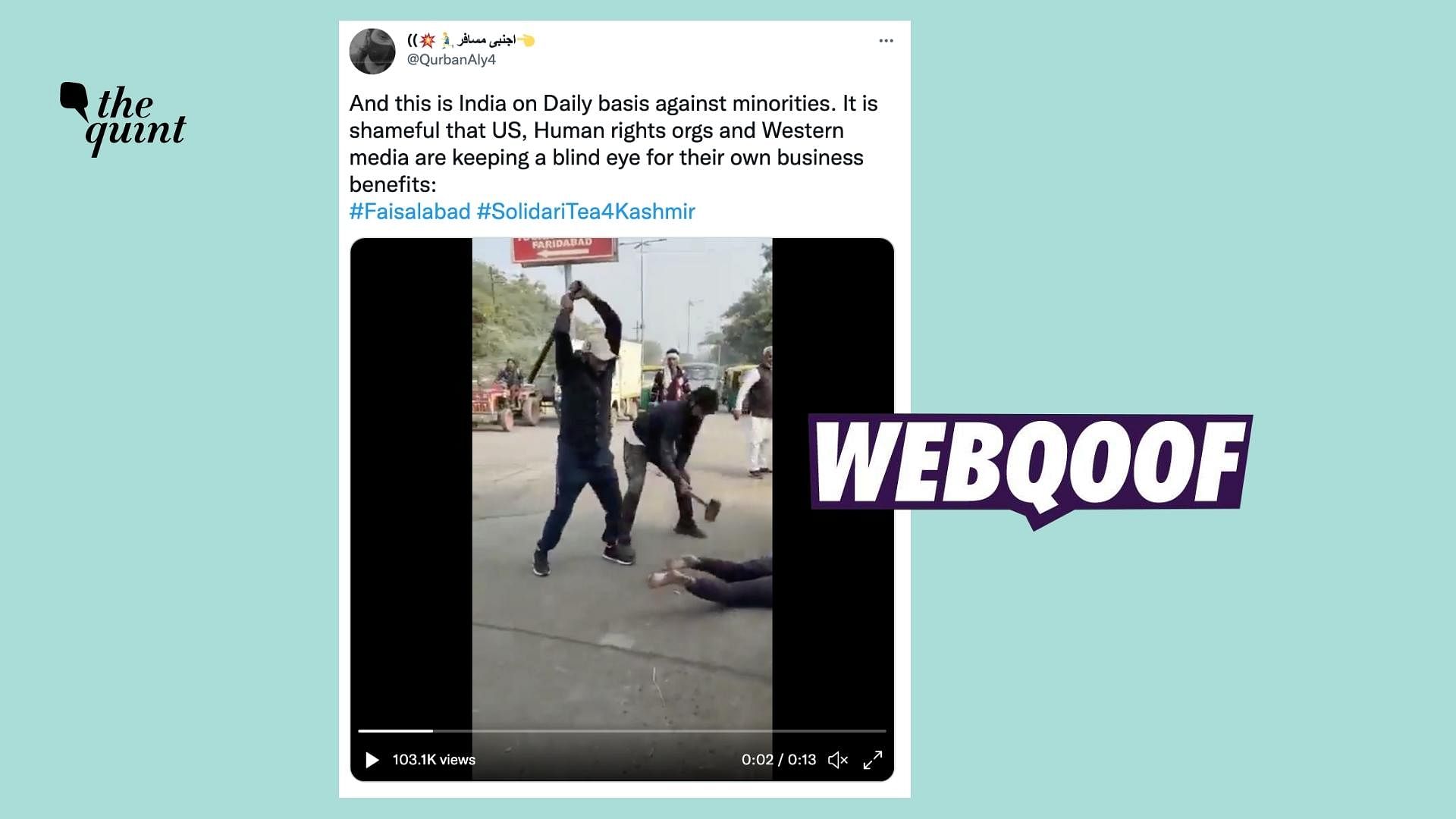 <div class="paragraphs"><p>The video claims to show the attack on minorities in India.&nbsp;</p></div>
