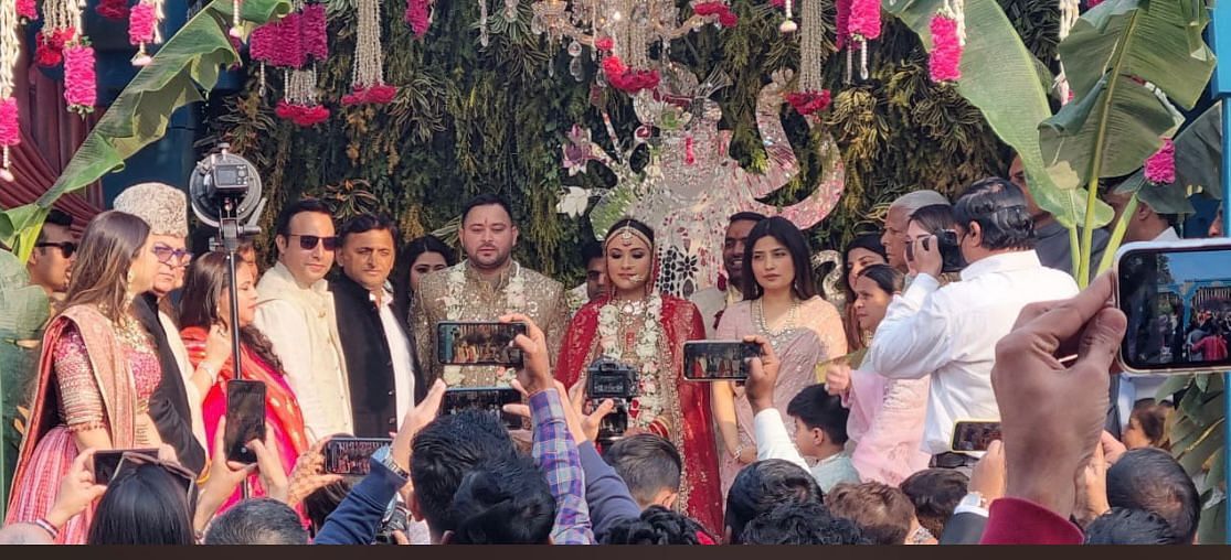 The engagement and wedding ceremony were held in Delhi’s Sainik Farms area on Thursday.