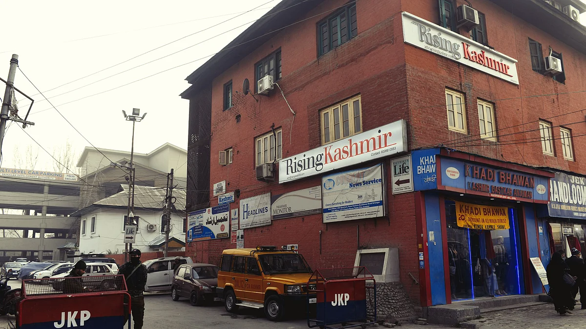 <div class="paragraphs"><p>The office of Rising Kashmir. </p></div>