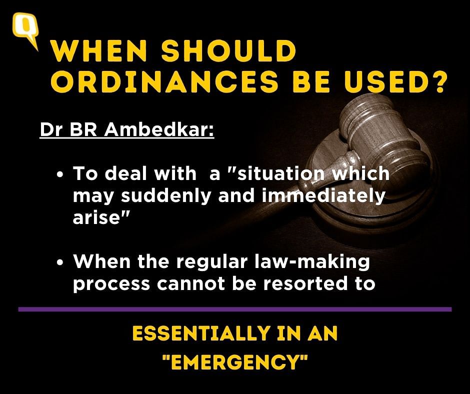 Ordinances are only supposed to be used when 'immediate action' is necessary, not for political purposes.