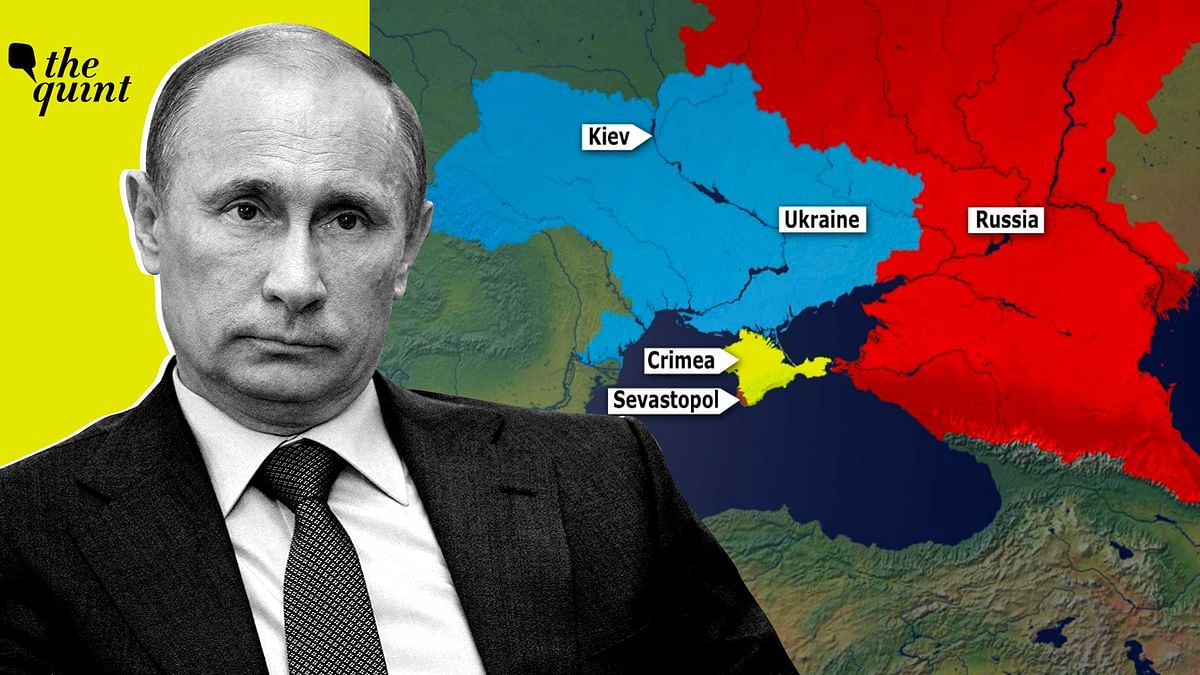 <div class="paragraphs"><p>Russian President Vladimir Putin and a map of Eastern Europe highlighting Ukraine and Russia.&nbsp;</p></div>
