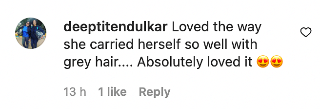 Niyati Joshi was seen pulling off her grey hair in her wedding pictures.