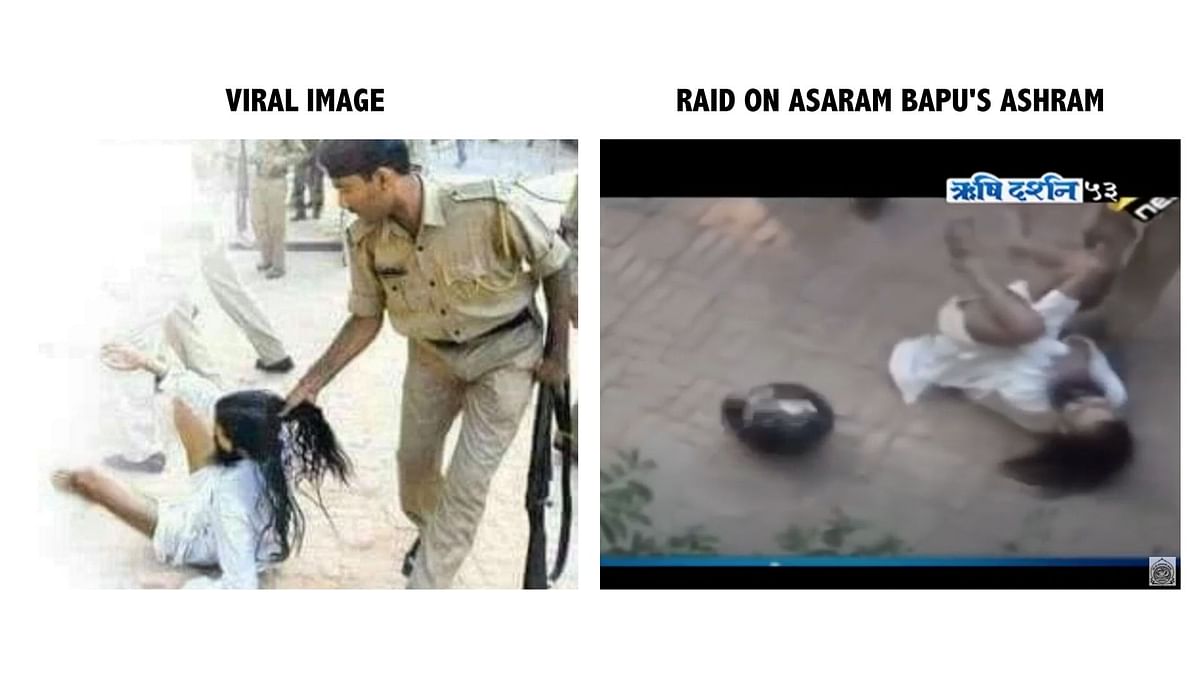 The image is not from Uttar Pradesh, but Gujarat, and it was captured during a raid at Asaram's ashram in 2009.