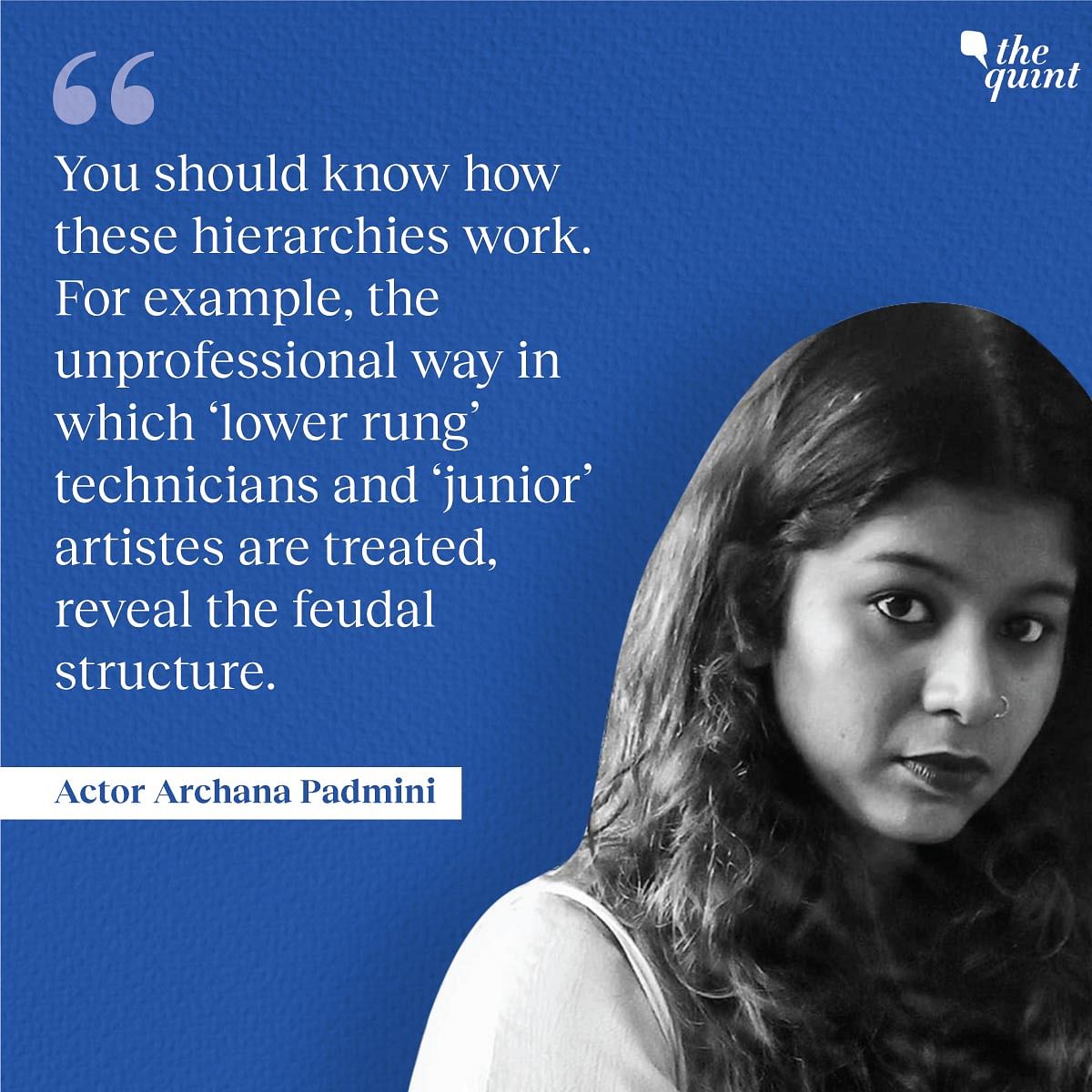Archana Padmini had spoken of the undefined workspace in the Malayalam film industry to Justice K Hema committee.