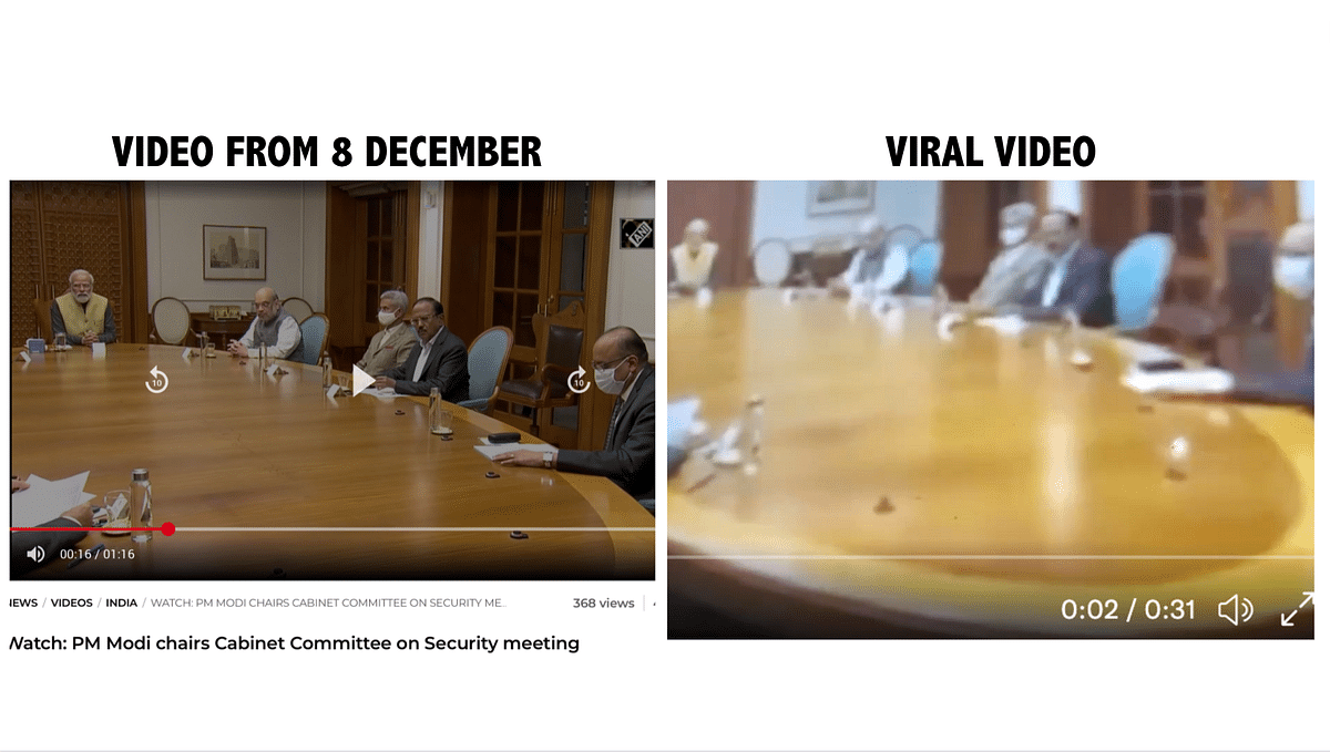 The video is of a CCS meeting held by the PM after CDS Rawat died in an air crash on 8 December. 