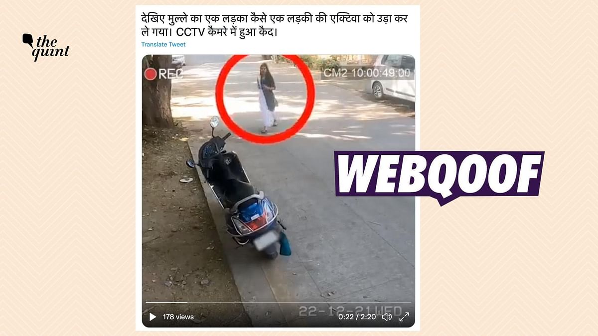 <div class="paragraphs"><p>The video claims that a Muslim man stole a woman's scooty and fled from the spot.</p></div>