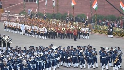 <div class="paragraphs"><p>The Beating the Retreat ceremony, a concluding event to the Republic Day celebrations, was held at the Vijay Chowk from 5 pm on Saturday, 29 January. (File photo)</p></div>