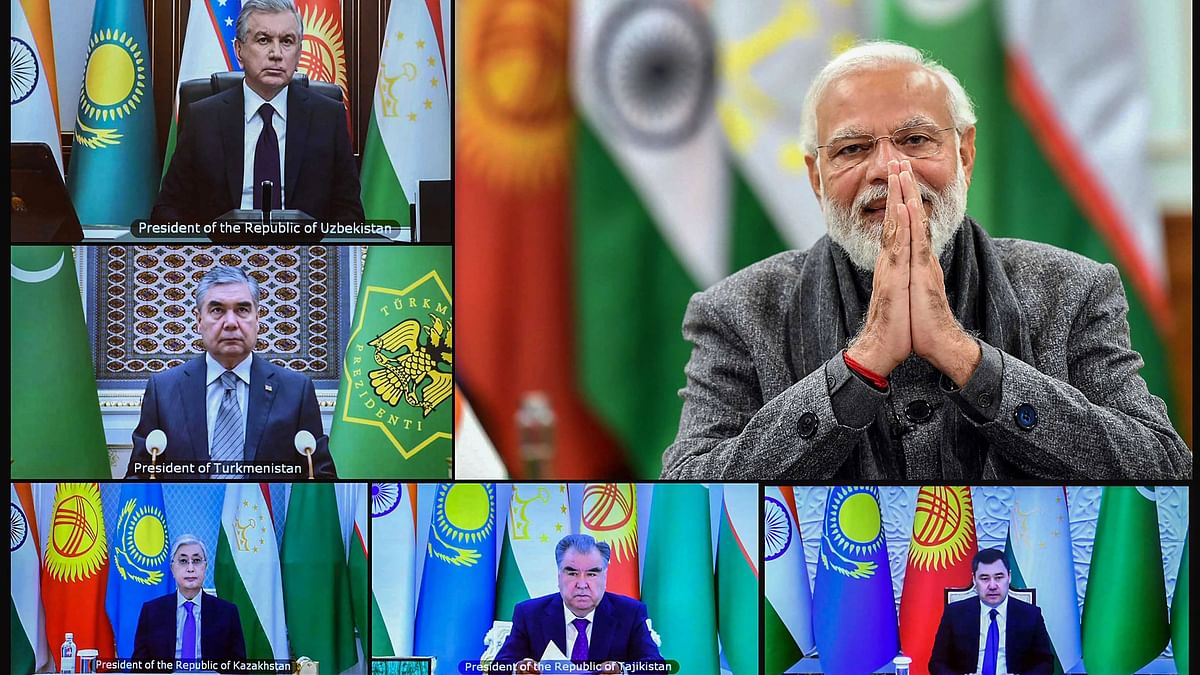 <div class="paragraphs"><p>Prime Minister Narendra Modi at the first meeting of India-Central Asia Summit, through video conferencing, in New Delhi, on Thursday, 27 January</p></div>