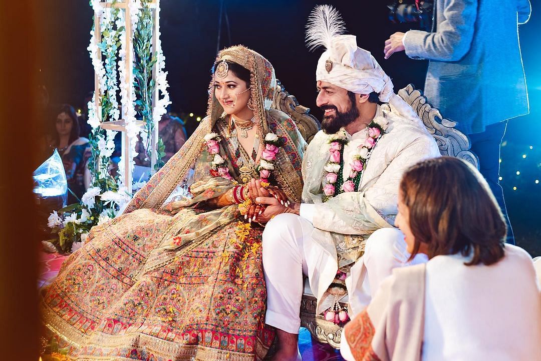 Actor Mohit Raina weds Aditi, posts photographs on social media.