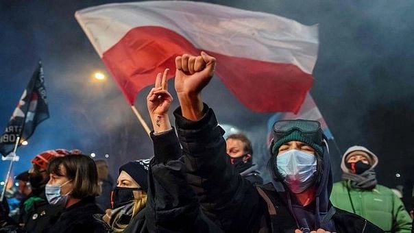 <div class="paragraphs"><p>Image from Poland's pro-abortion protests that took place in January 2021.&nbsp;</p></div>