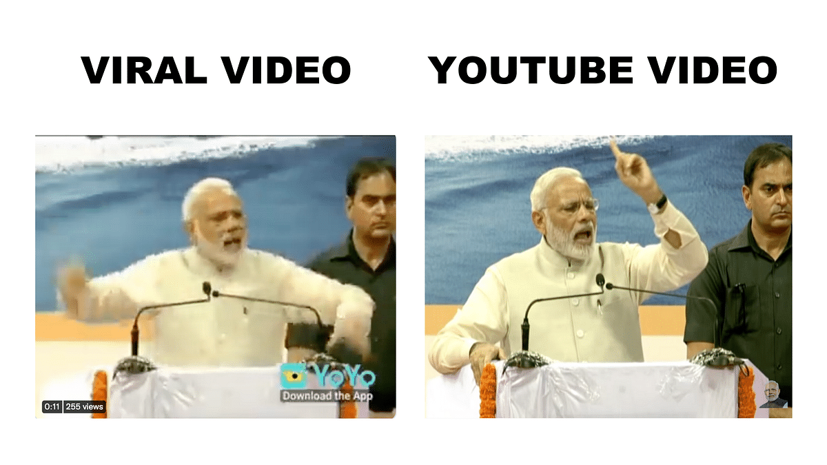 The video shows PM Modi speaking at an event in Goa in 2016 and is not a recent event, as claimed.