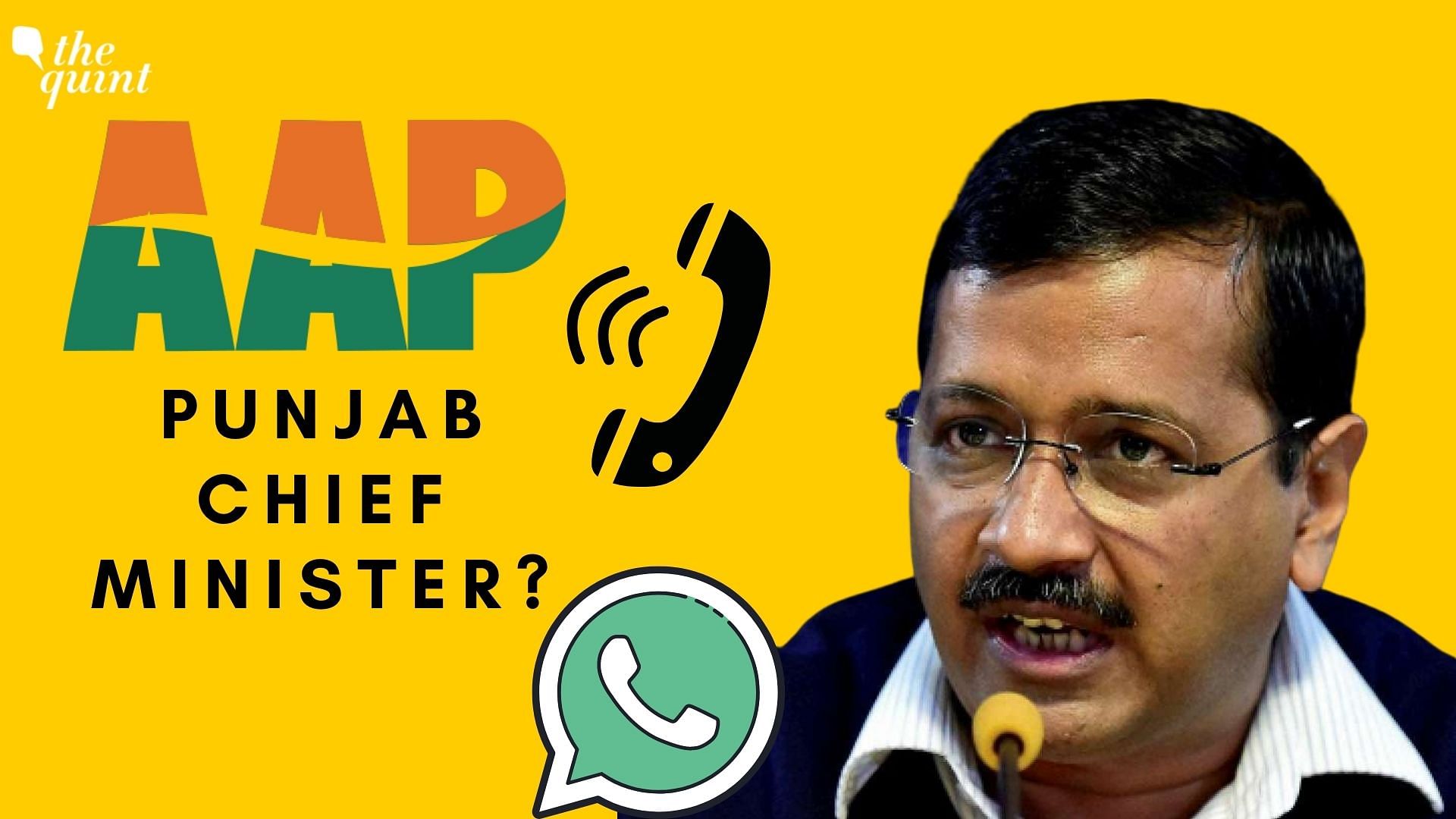 <div class="paragraphs"><p>Announcing a phone number, Kejriwal urged the people of Punjab to WhatsApp, SMS, or call on the number at any time until 5 pm on 17 January to state who they want AAP’s CM candidate to be.</p></div>