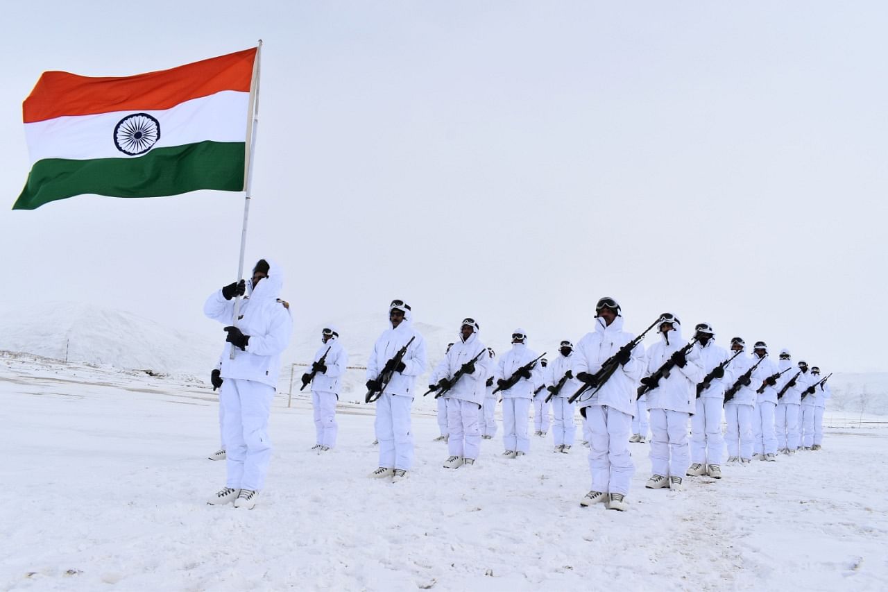 <div class="paragraphs"><p>Indo-Tibetan Border Police (ITBP) Personnel hoisted the tricolor at Ladakh borders to celebrate India's73rd Republic Day.&nbsp;</p></div>