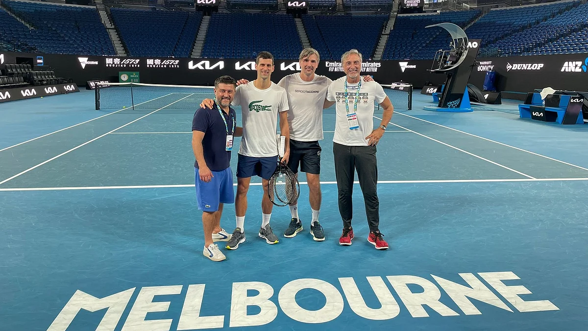 <div class="paragraphs"><p>Novak Djokovic trained in Melbourne on Monday after being released from detention.</p></div>