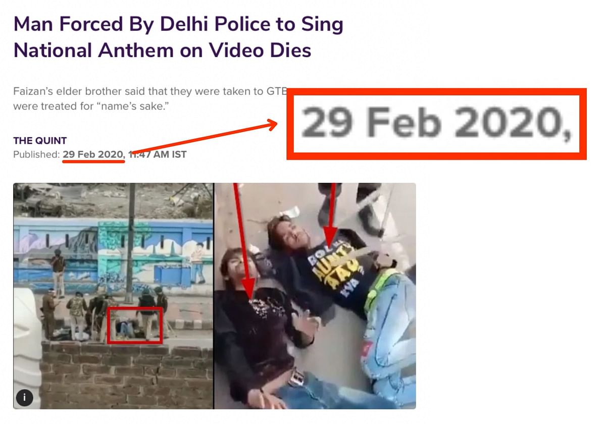 The video is from riots that broke out in Delhi in 2020 and doesn’t show Muslim men being thrashed in Kashmir.