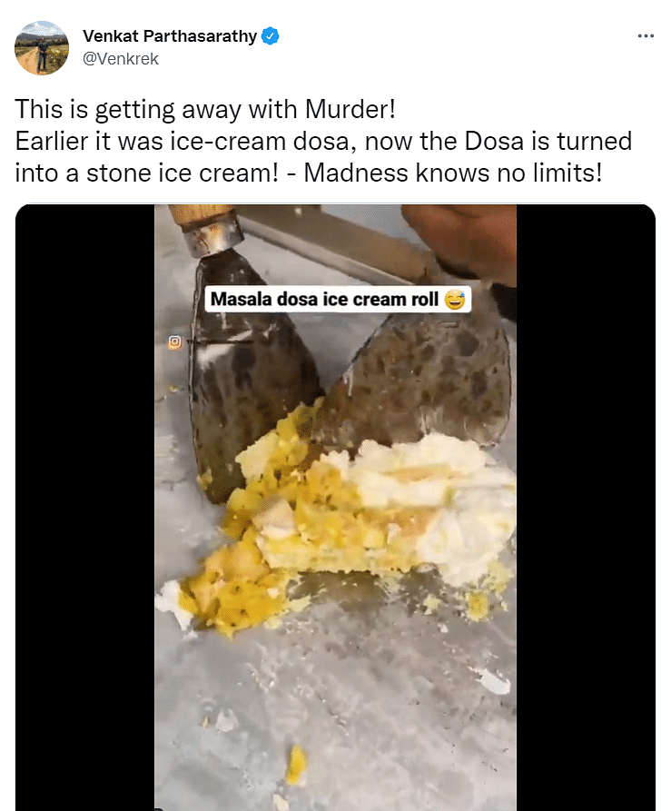 Ice cream masala dosa is the new bizarre food combo and twitteratis have taken offense! 