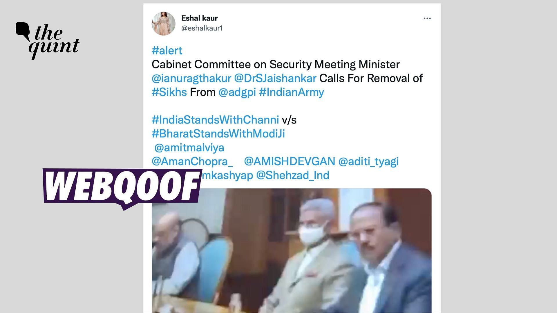 <div class="paragraphs"><p>The video is of a CCS meeting held by the PM after CDS Rawat died in an air crash on 8 December.</p></div>