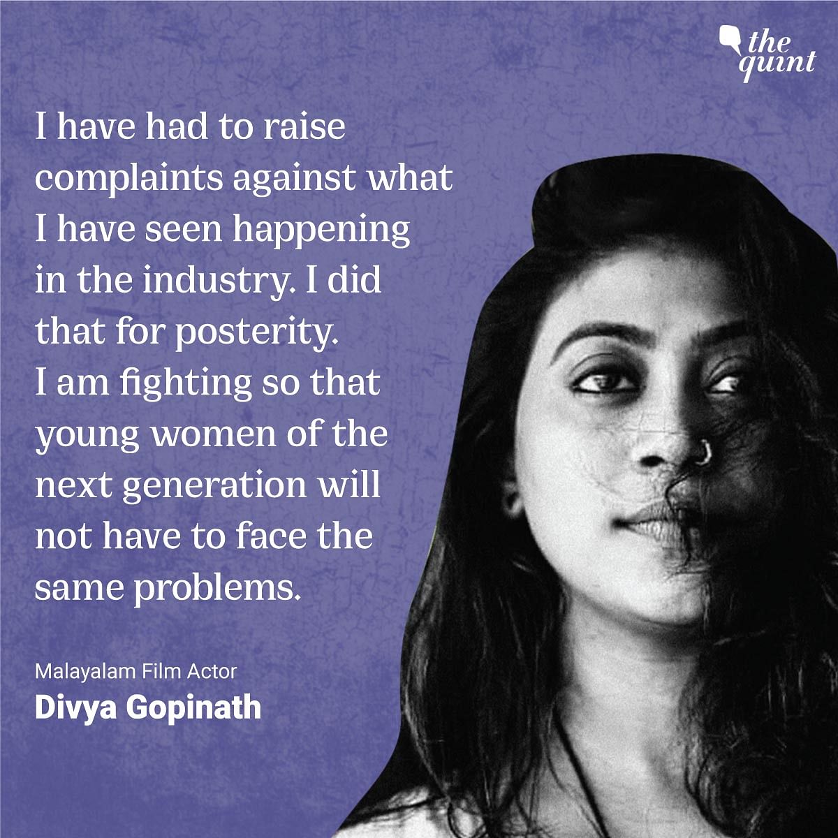 Divya Gopinath says she is speaking up to make Hema Committee reveal its findings and recommendations.