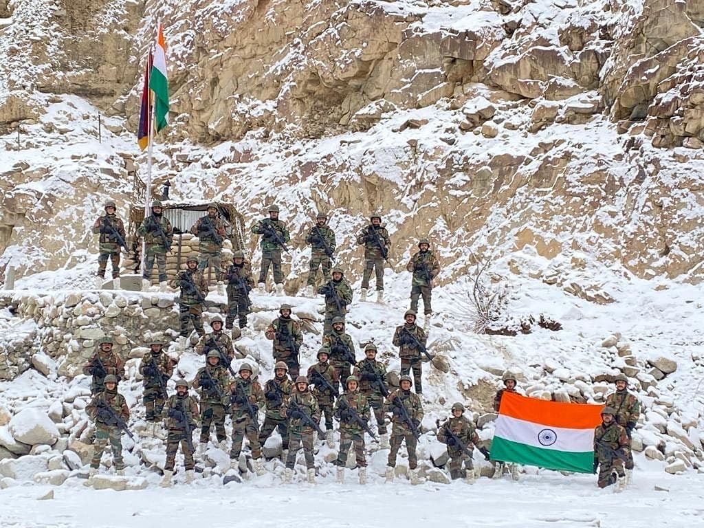 <div class="paragraphs"><p>Photos of the Indian Army hoisting the national flag on the Galwan Valley, on New Year day, flooded social media on Tuesday, 4 January.</p></div>