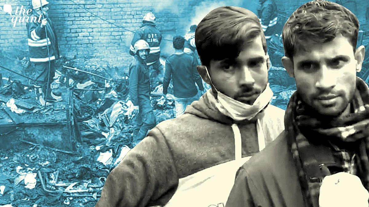 <div class="paragraphs"><p>A massive fire broke out at Lajpat Rai Market in Delhi's <a href="https://www.thequint.com/topic/chandni-chowk-market">Chandni Chowk</a> on Thursday, 6 January. As many as 105 shops were burnt to the ground.</p></div>