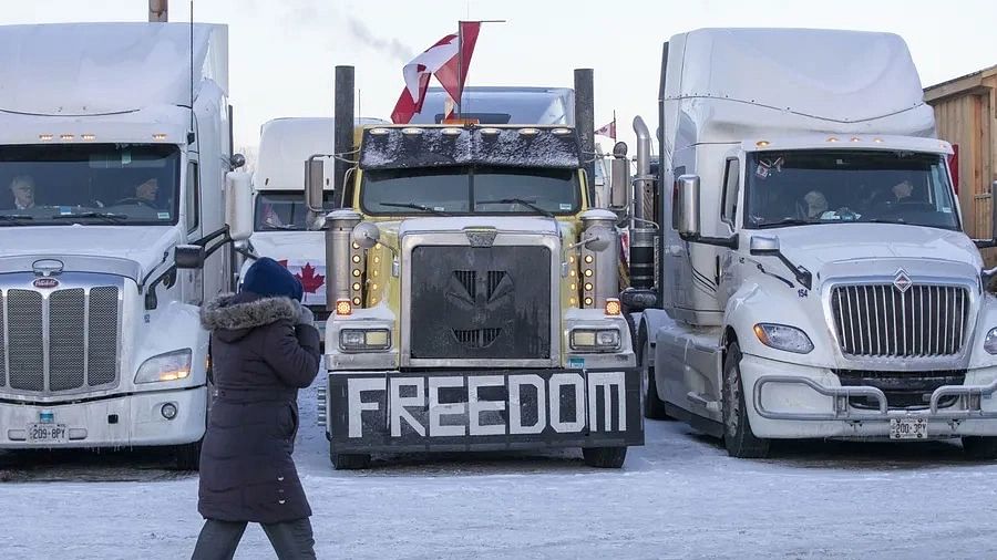 <div class="paragraphs"><p>An image from the truckers' protest in Canada.&nbsp;</p></div>