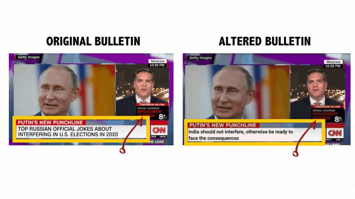 We could trace the original bulletin back to 2019, which actually spoke about Russia and US elections. 