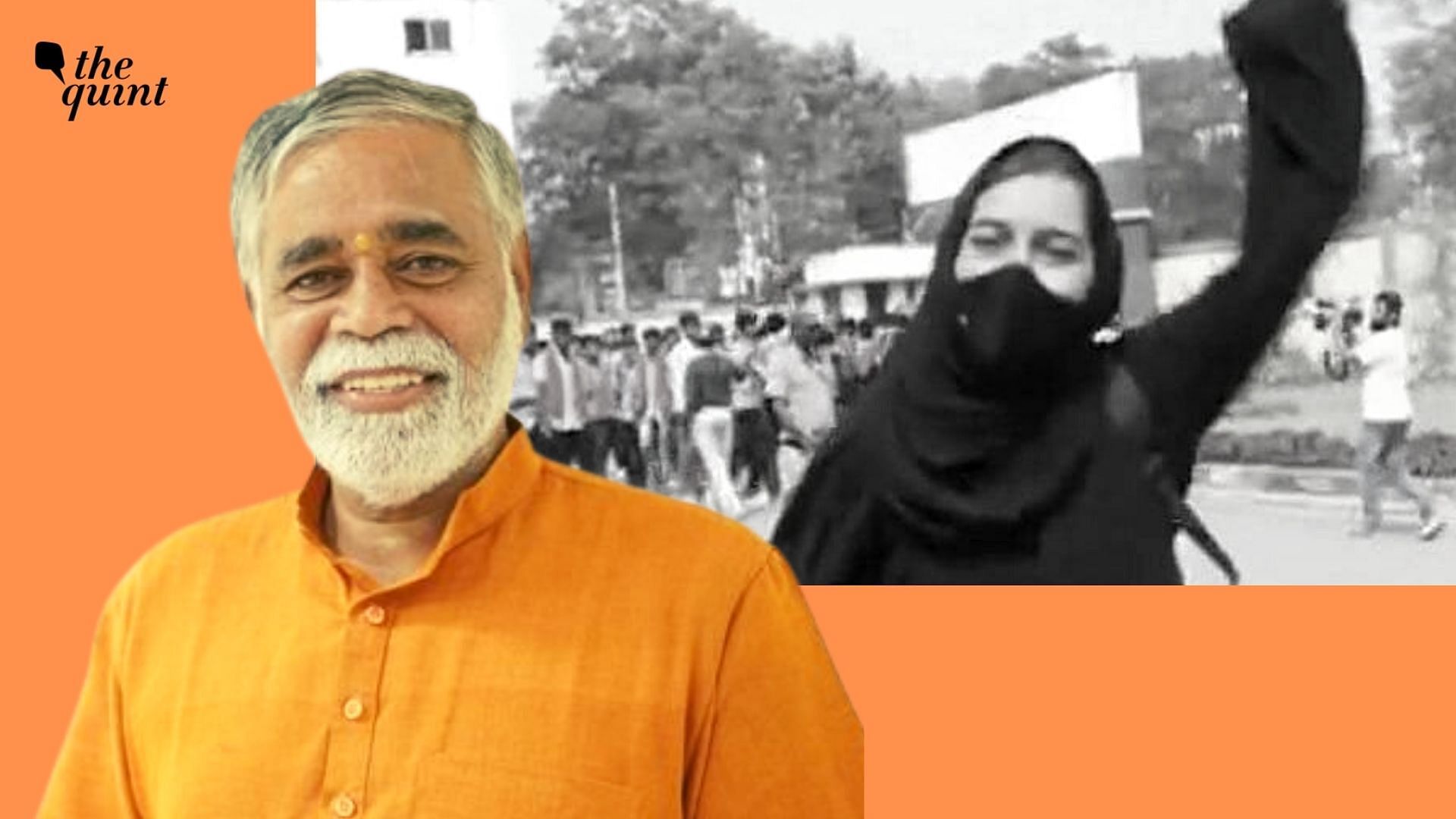 <div class="paragraphs"><p>Karnataka's Primary and Secondary Education Minister BC Nagesh on Wednesday, 9 February, made false claims, and questioned why a muslim college student, who was <a href="https://www.thequint.com/news/education/burqa-clad-student-confronts-saffron-scarved-mob-in-karnataka-amid-hijab-row">caught on camera</a> as she was being heckled by a saffron-clad mob, "provoked" the boys.</p></div><div class="paragraphs"><p></p></div>