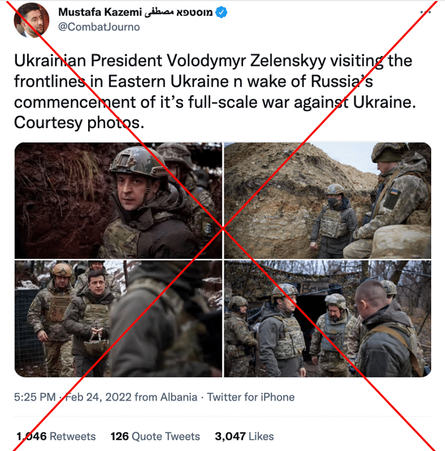 We found that all the images are old and are not related to the February invasion by Russia.