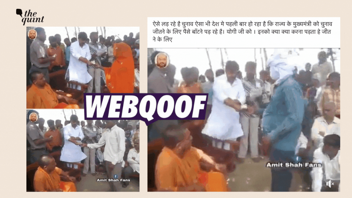 Old Video of Yogi Distributing Cash Revived With False 'Paying Voters' Claim
