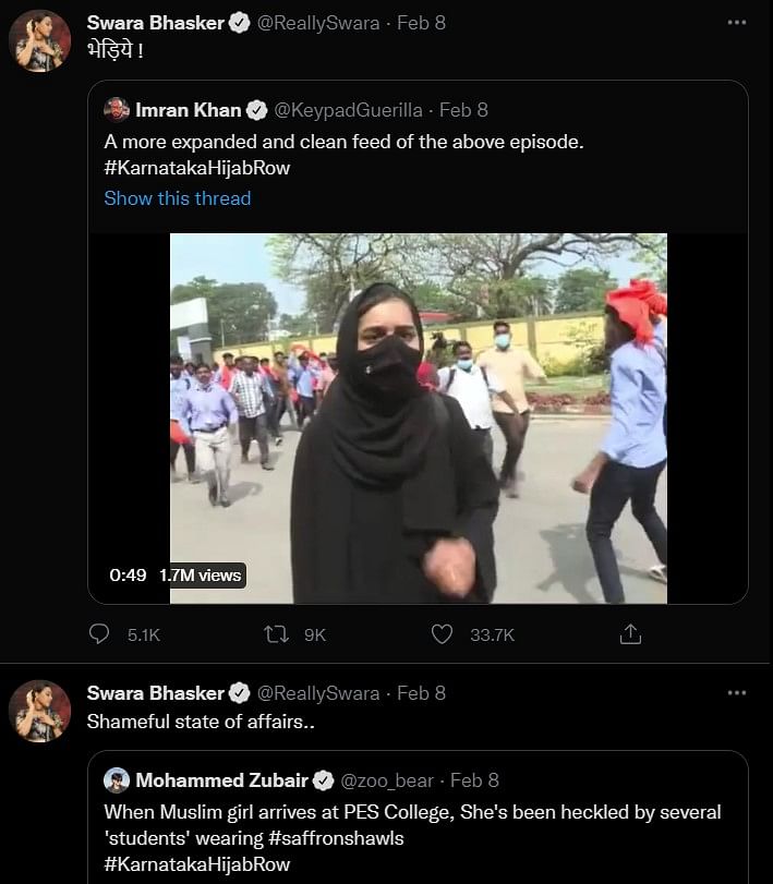 Kamal Haasan tweeted that the Karnataka hijab row is distressing.